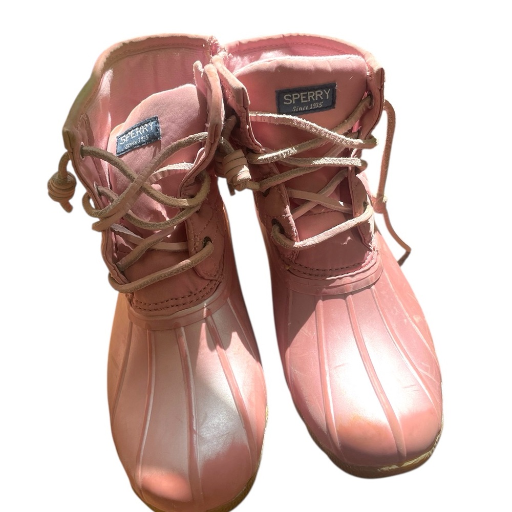 Sperry Girls Pink Duck Boots